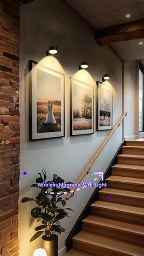 Battery Required Wall Mounted Light with Remote Control, Wireless Magnetic Painting Light with 3 Lighting Modes, Unique Home Decor Ambient Lighting #lamps #ceilinglights #modernhomedecor #smartlights #lightfixture #hometechnology #dimmablelamp #christmaslight #solarpoweredlight #homeelectronics