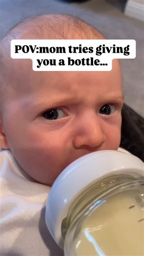 Brooke Wertz on Instagram: "Dad gives him a bottle and he’s like ‘wow, 5 stars, no notes.’ Mom gives him the SAME bottle and suddenly he’s gagging, side-eyeing, and looking at me like ‘ma’am… I only accept the real deal.’ CRAZY how motherhood humbles you daily. 😂🍼 Follow for more real mom moments #momlife #dadvsMom #babiesofinstagram #newmomlife #parenthumor"