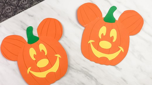 Mickey Mouse Pumpkin Craft For Kids [Free Template]