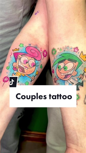 Cosmo and Wanda Matching Tattoos: Nostalgic 90's Kids Cartoon Ink
