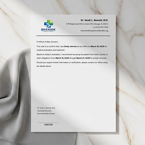 Editable Urgent Care Excuse Letter. Doctor Excuse Note Template. Printable Medical Excuse Note for Work & School. Sick Leave Form. Canva PDF - Etsy