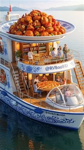 Luxury Mini RV Boat With Stunning Panoramic Glass Design!