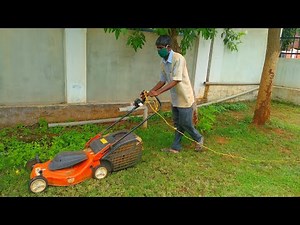 60 electric Grass Cutting Machine |#Princeofjoy|How to operate the lawnmower |Lawn movers