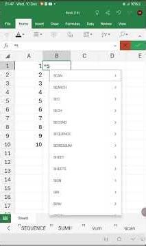 Microsoft Excel 365 Sequence example #excel #sequencefunction #excelshorts