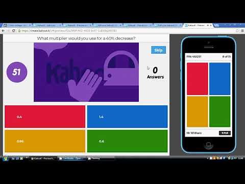 Kahoot Quiz - Percentages (using percentage multiplier including reverse percentages)