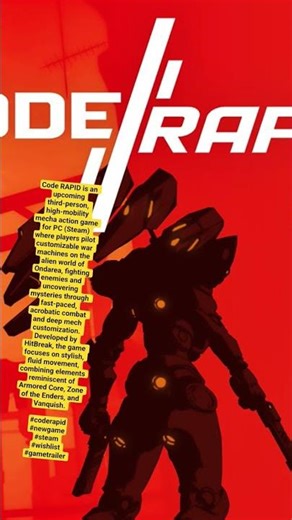 Code Rapid : History #coderapid #vanquish #newgame ##gamehistory #steam #wishlist #pcgamer