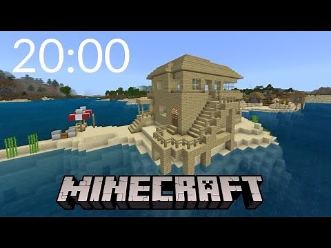 MINECRAFT BEACH HOUSE 20 MINUTE TIMER with MUSIC & ALARM