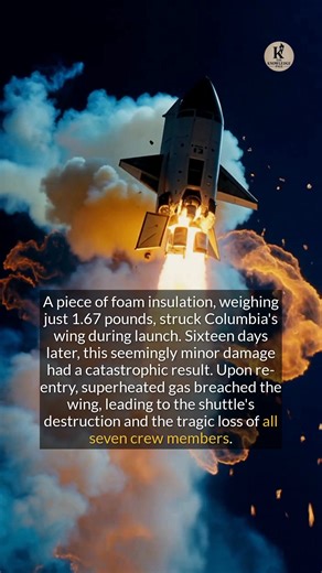 A small piece of foam led to the catastrophic Columbia shuttle disaster in 2003. #history #historyfacts #NASA #SpaceShuttle | Knowledge