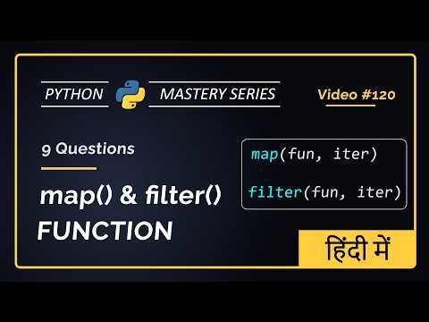 Python map() & filter() Functions in Hindi आसान भाषा में | Practice Set 5 | 9 Programs + PDF Answers