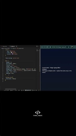 🪄 Magic Typing Effect | Creative JavaScript Animation ✨