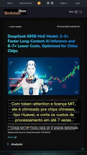 🧐👉 DeepSeek: IA 7x Mais Barata e 3x Mais Rápida com Otimização Chinesa! #QixNewsAI