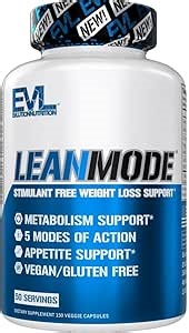 Amazon.com: EVL Weight Loss Support Pills - Premium Multipurpose Appetite Metabolism and Fat Loss Support for Men and Women - LeanMode with Green Coffee Bean Extract CLA and Garcinia Cambogia - 50 Servings : Health & Household