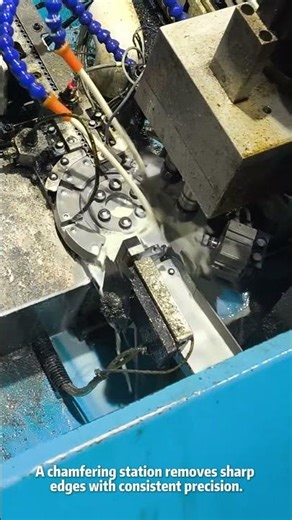 High-Speed Chamfering with Vibratory Auto Feeding #machine #hlc