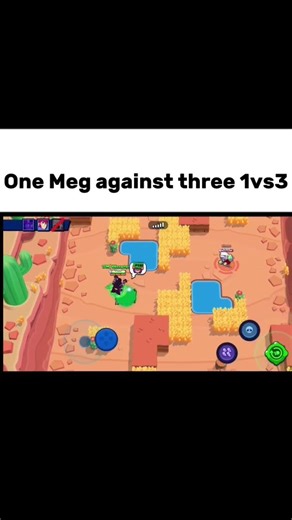 One Meg against three 1vs3😂🥀 #shorts #brawlstars