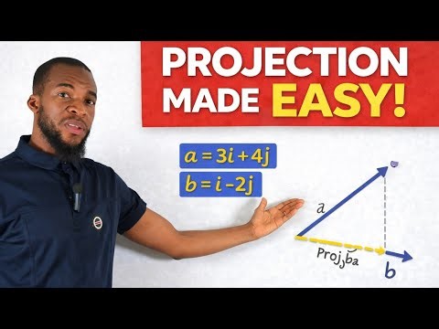 How to find the Angle between two vectors | How to find the projection of a vector on another vector