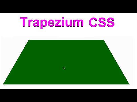 How To Draw Trapezoid/Trapezium in HTML Using CSS