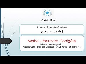 Informatique de Gestion-Merise : Modèle Conceptuel des Données (MCD) Darija Part (1) بالدارجة