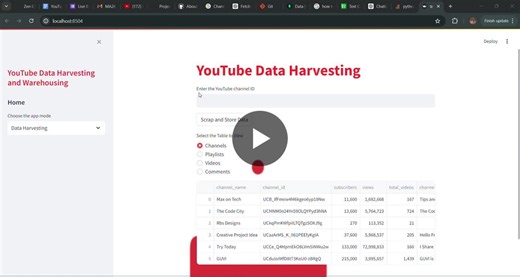 #dataengineering #streamlit #sql #python #youtubeapi #dataanalytics #guvi | krishnan Thirupathi
