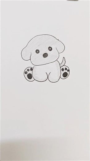 Easy Puppy Drawing Tutorial for 🐾 #shorts