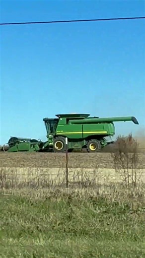 Large Combine Harvester Zooming By... #farming