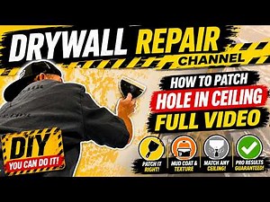 How To Repair Drywall Like a Pro | Easy DIY Drywall Patch, Crack & Ceiling Repair Tutorial