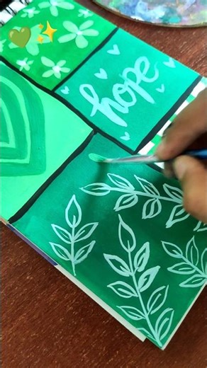 Green Aesthetic Mood Board Painting 💚 Soft Aesthetic Pintrest Inspired Art #moodboard #viral #artist