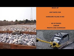 BUILD UP UNIT RATES OF HARDCORE FILL| ESTIMATION AND COSTING