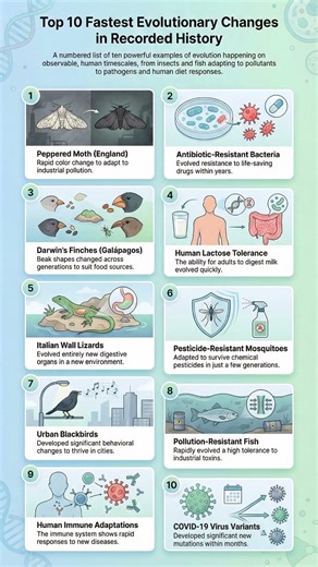 Top 10 Fastest Evolutionary Changes in Recorded History