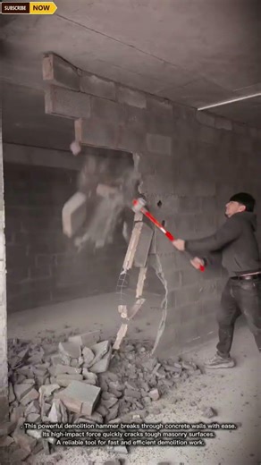 Powerful & HeavyDuty Demolition Hammer for Breaking and Removing Concrete Walls in Construction Work