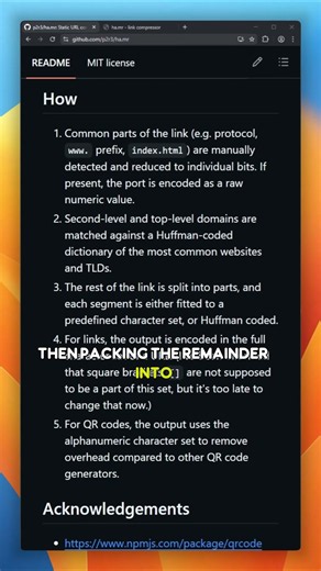 ha.mr: a URL shortener with no backend, compresses the URL itself using Huffman