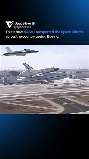 The Space Shuttle was carried on top of a specially modified Boeing 747 Shuttle Carrier Aircraft.