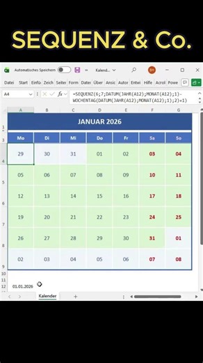 Excel-Hack: Ein ganzer Monat in NUR einer Formel! 🤯
