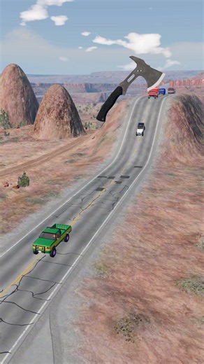 Cars vs Hammer Crash BeamNg Drive #shorts