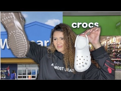 WALMART VS CROCS. *UNBOXING REVIEW & TRYON! * CROC DUPE?