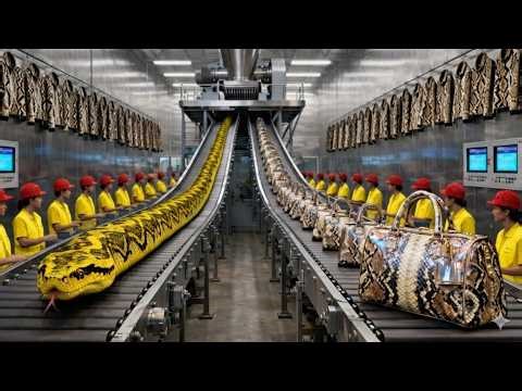 Inside the Billion-Dollar Snake Leather Factory 🐍 | From Jungle Hunter to