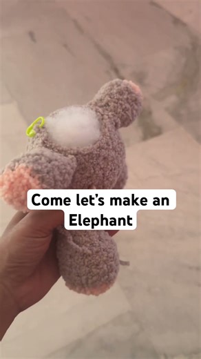 How to make an crochet elephant 🧶🐘#crochet #animals #elephant