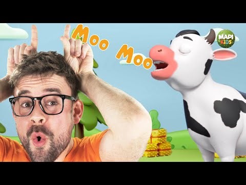 🔴 LIVE La Vaca Moo | Divertida Canción de Sonidos de Animales para Niños | Mapi Kids