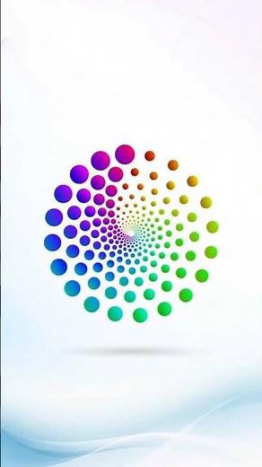 Colorful circle pattern in radial composition ✨ #graphics #design #logoidea #ytshorts #shortsfeed