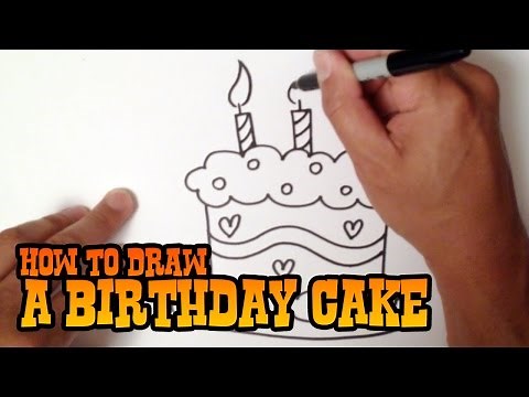How to Draw a Birthday Cake - Step by Step Video
