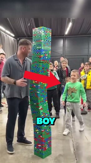 KID DESTROYED My HUGE LEGO TOWER! 🤯 Epic Fail Reaction #Shorts