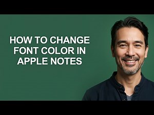 How To Change Font Color In Apple Notes - KevinHowTo