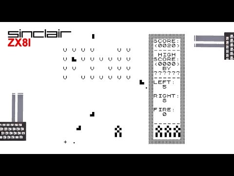 Gameplay of ZX-Galaxians for the ZX81