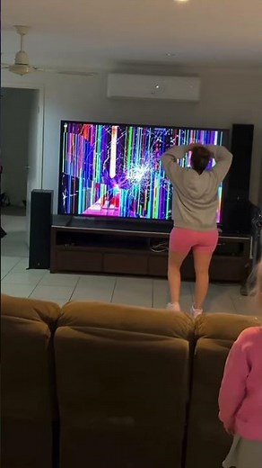 Smashed tv prank #comedy #funny #kids #wow #stitch