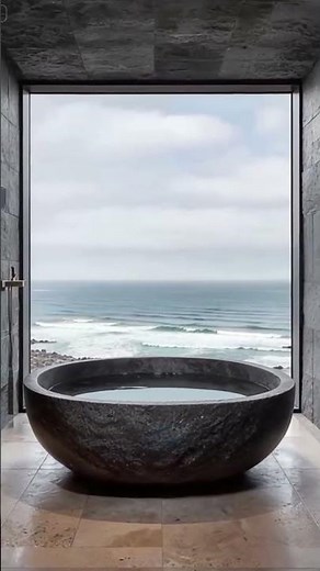 Sculpted Black Marble Round Bathtub—A Statement of Luxury, Elegance & Timeless Stone Craftsmanship