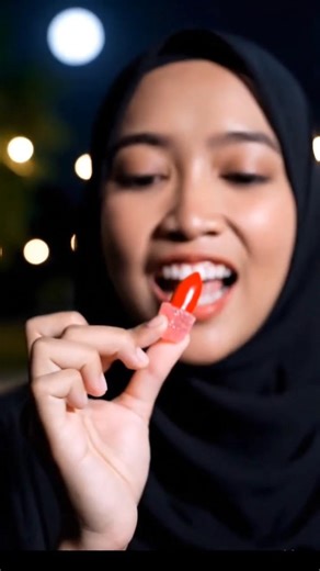 kuntilanak makan permen unik, permen lipstik💄#shorts #hantu #permen #mukbang