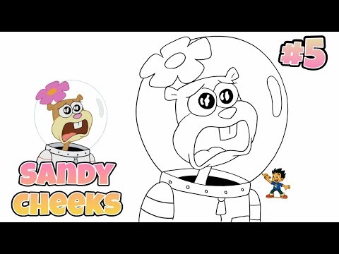 How to Draw Sandy Cheeks Step by Step
