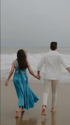 Romantic Pre-Wedding at ECR Beach Goa | Elegant Couple Love by Waves & Sunset Magic ✨