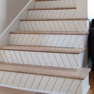 Easy DIY Staircase Makeover Using Vinyl Plank Flooring - Anika's DIY Life