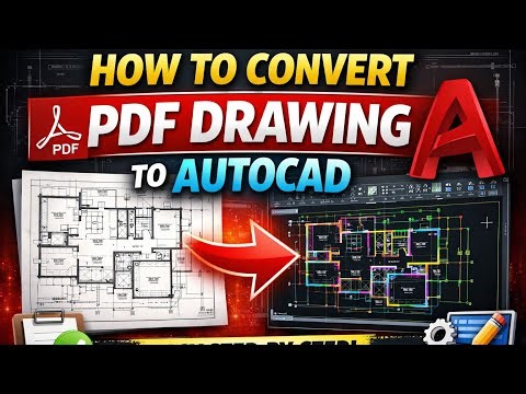 How to convert PDF Drawing TO AUTOCAD step by step easy guide
