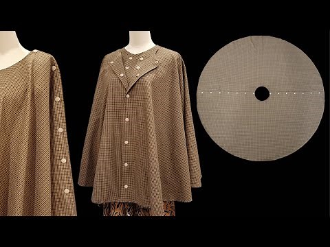 Have you ever sewn a cape this way? How to cut and sew a cape really easy for beginners